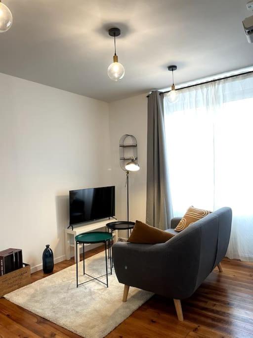 Televízia a/alebo spoločenská miestnosť v ubytovaní Appartement en Centre-Ville