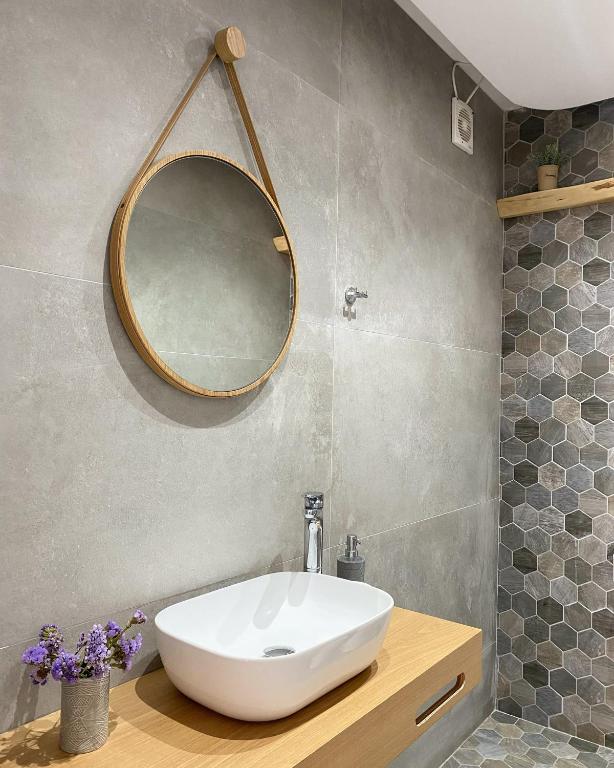 Koupelna v ubytování Fikas Hotel