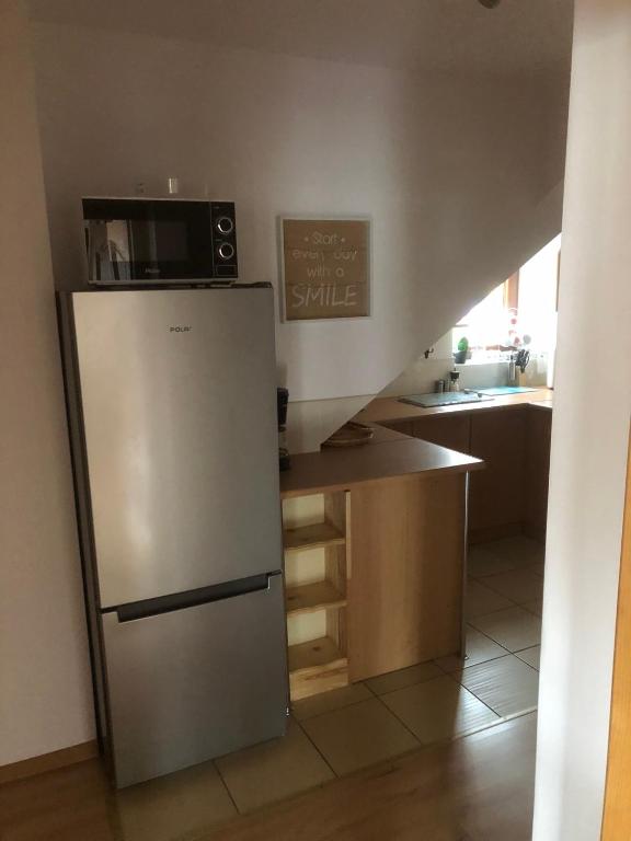 Kuchyň nebo kuchyňský kout v ubytování Zamajerz Nad Zalewem