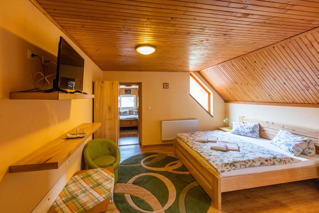 Postel nebo postele na pokoji v ubytování Penzion Jas