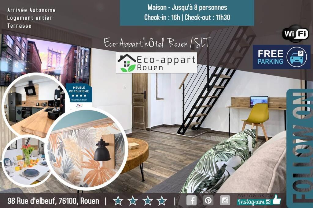 um catálogo de uma loja de móveis com uma sala em Eco-Appart'hôtel Rouen / SLT em Rouen