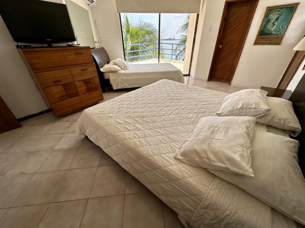 Postel nebo postele na pokoji v ubytování Casa Miramar