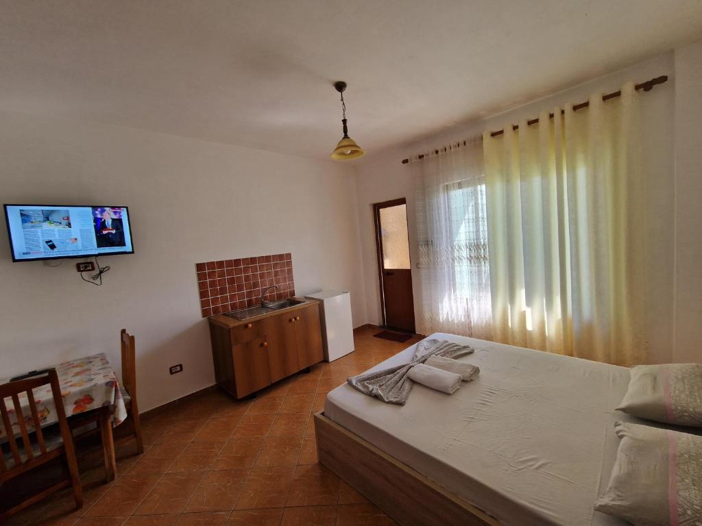 Postel nebo postele na pokoji v ubytování Guest House "Pisha"