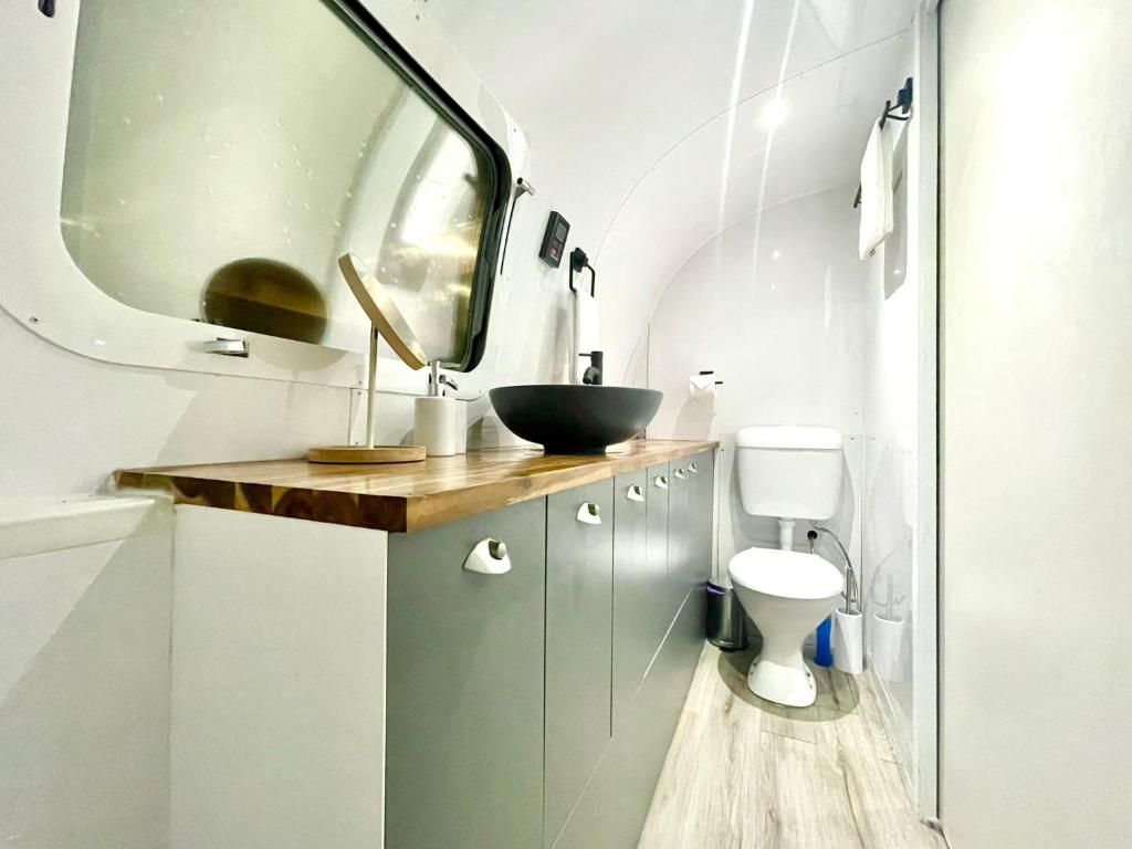 Koupelna v ubytování Frankie the Silver Bullet Airstream