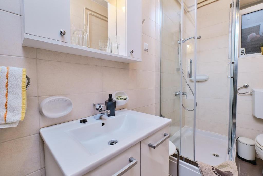 Koupelna v ubytování Cappelli Apartments - Lošinj