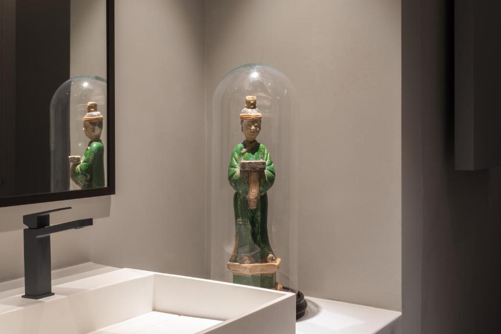 Koupelna v ubytování Hotel Palazzo Durazzo Suites