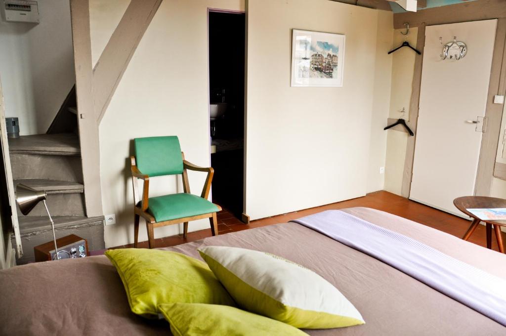 Postel nebo postele na pokoji v ubytování Chambres chez l'habitant Capucine