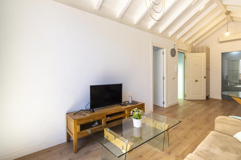 Televízia a/alebo spoločenská miestnosť v ubytovaní Urbe10 Terrace Constitucion 1 Bedroom Apartment