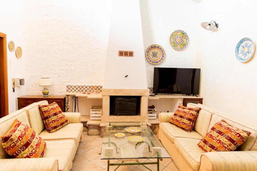 Μια τηλεόραση ή/και κέντρο ψυχαγωγίας στο Lo Zio Michele Apartments