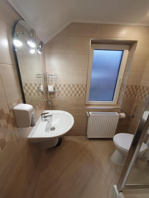 Koupelna v ubytování Casa Miruna & Noris
