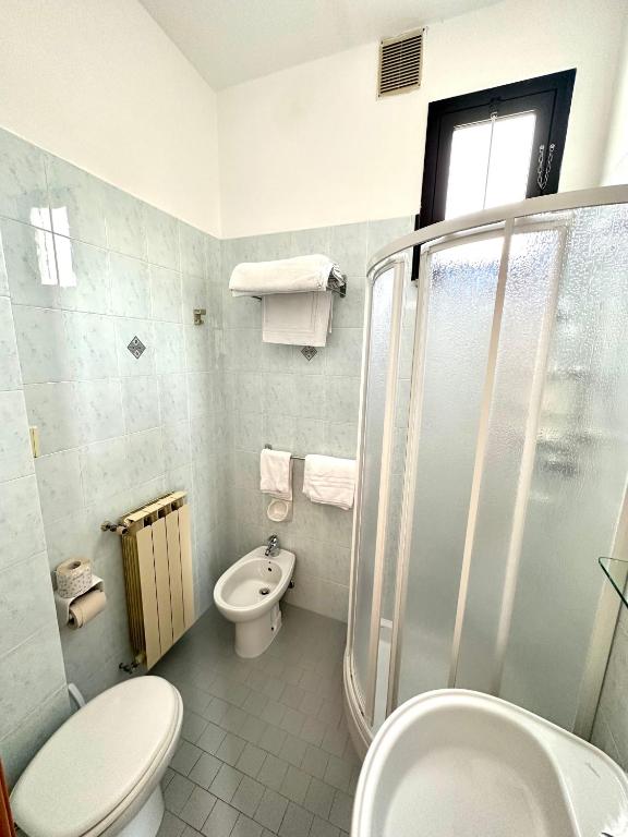 Koupelna v ubytování Hotel Metropole