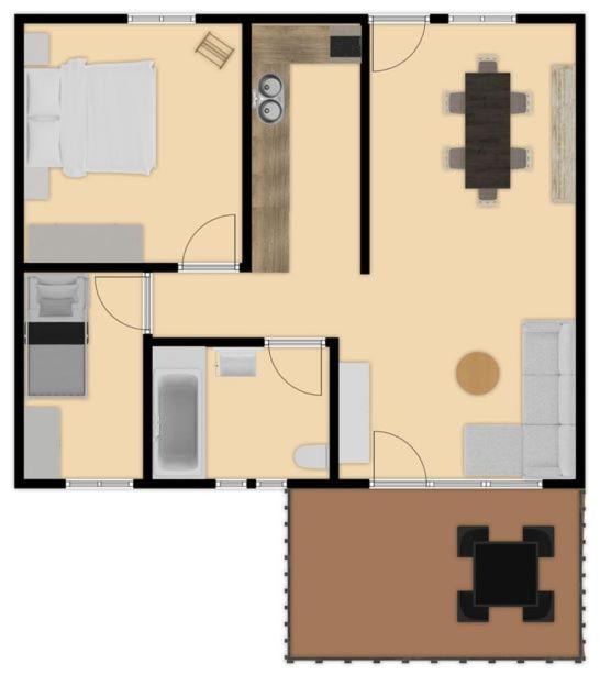 Půdorys ubytování Familie Meys Chalets - Chalet 249 - La Boverie
