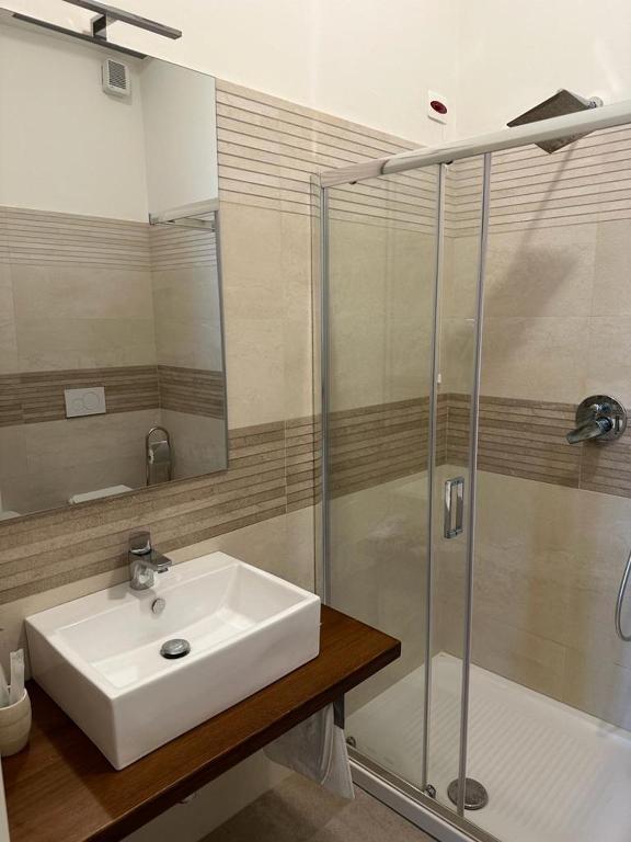 Koupelna v ubytování Hotel Il Duca barbablu