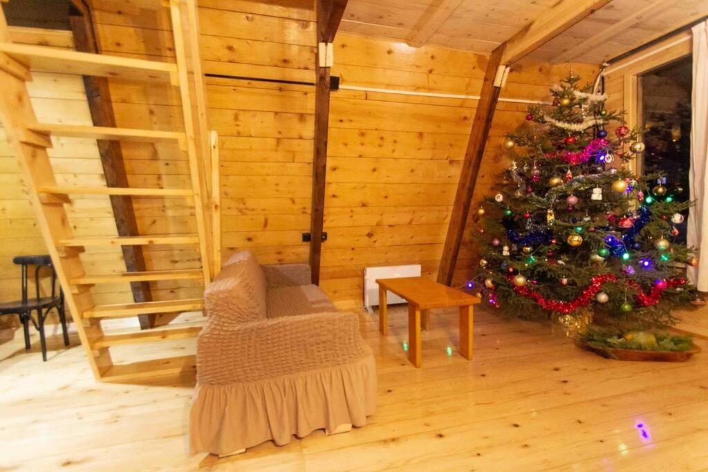 Posezení v ubytování A-frame mestia