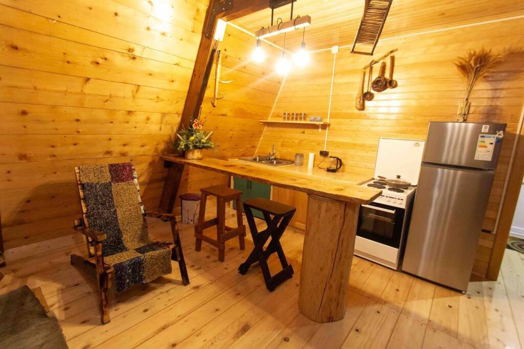 Kuchyň nebo kuchyňský kout v ubytování A-frame mestia