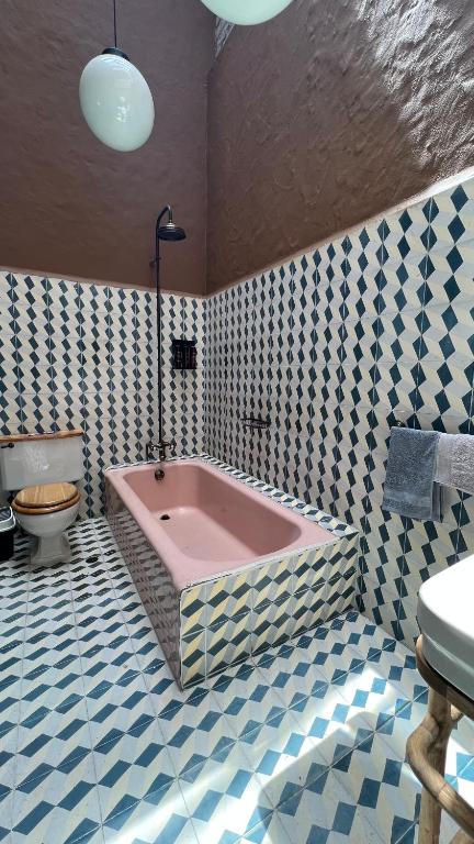 Koupelna v ubytování Hotel Dios