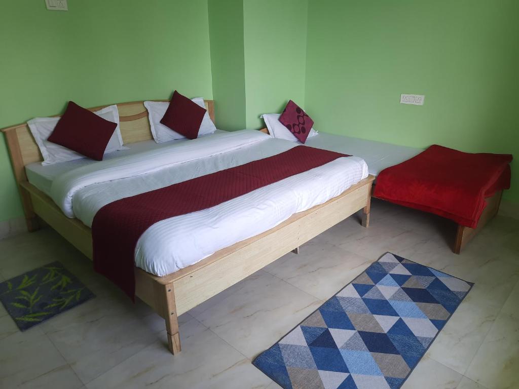 Postel nebo postele na pokoji v ubytování Bubble Beds