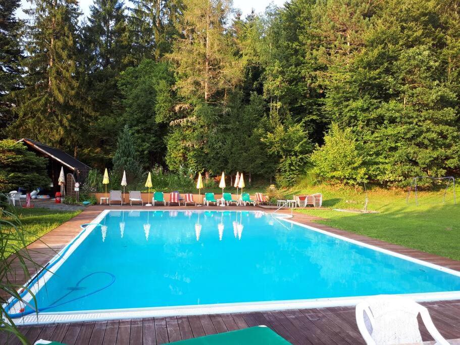 Bazén v ubytování Haus Sonnenhang +Seeblick+Pool nebo v jeho okolí