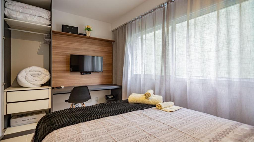 Studios Modernos Totalmente Mobiliados com Academia Próximo a Metrô Parque Ibirapuera e Hospitais - Deluxe Double Studio