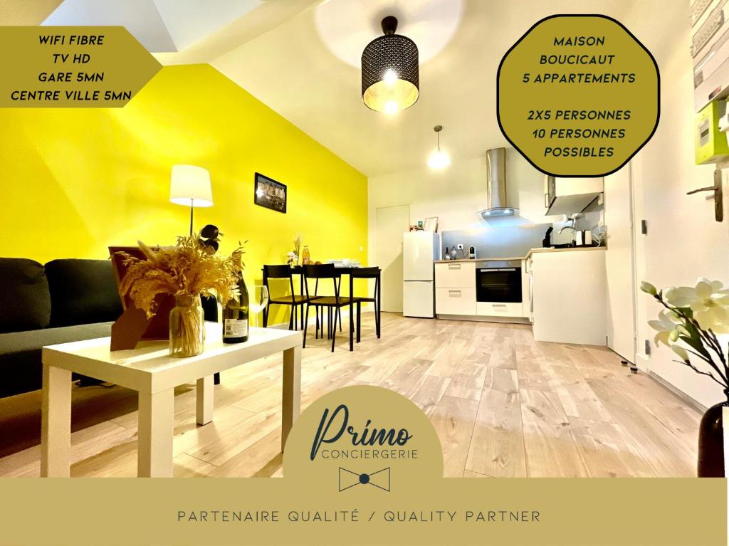 Le Yellow Peak Centre Ville Maison Boucicaut BY PRIMO C0NCIERGERIE, ChalonsurSaône