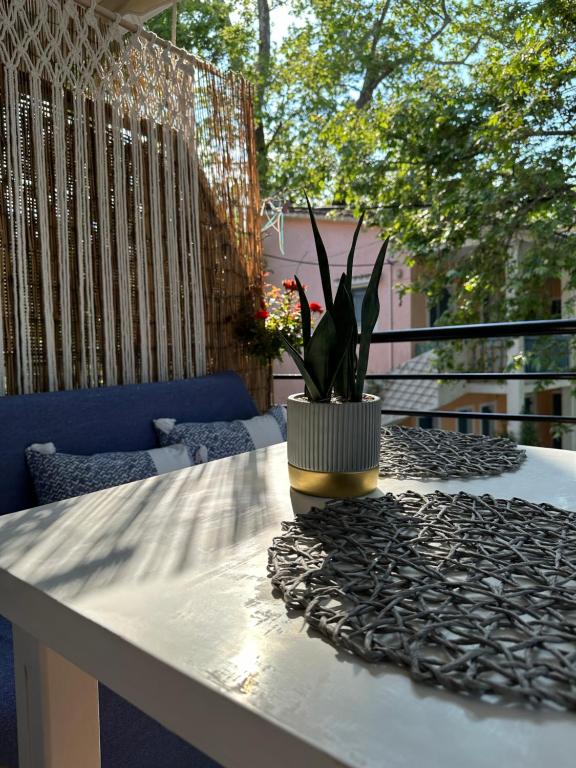 Balkón nebo terasa v ubytování Platamon Boho Apartment 2- Με θέα την θάλασσα