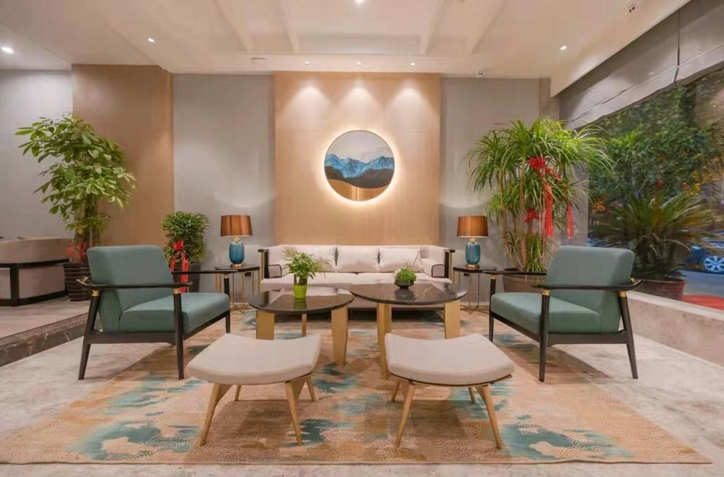 Posezení v ubytování 义乌曼卡兰酒店国际商贸城店Yiwu kaiding Hotel