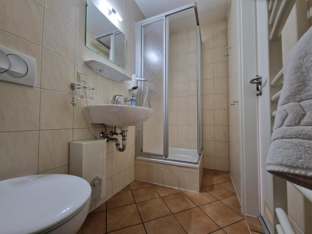 Koupelna v ubytování Garni Hotel Zum Hothertor