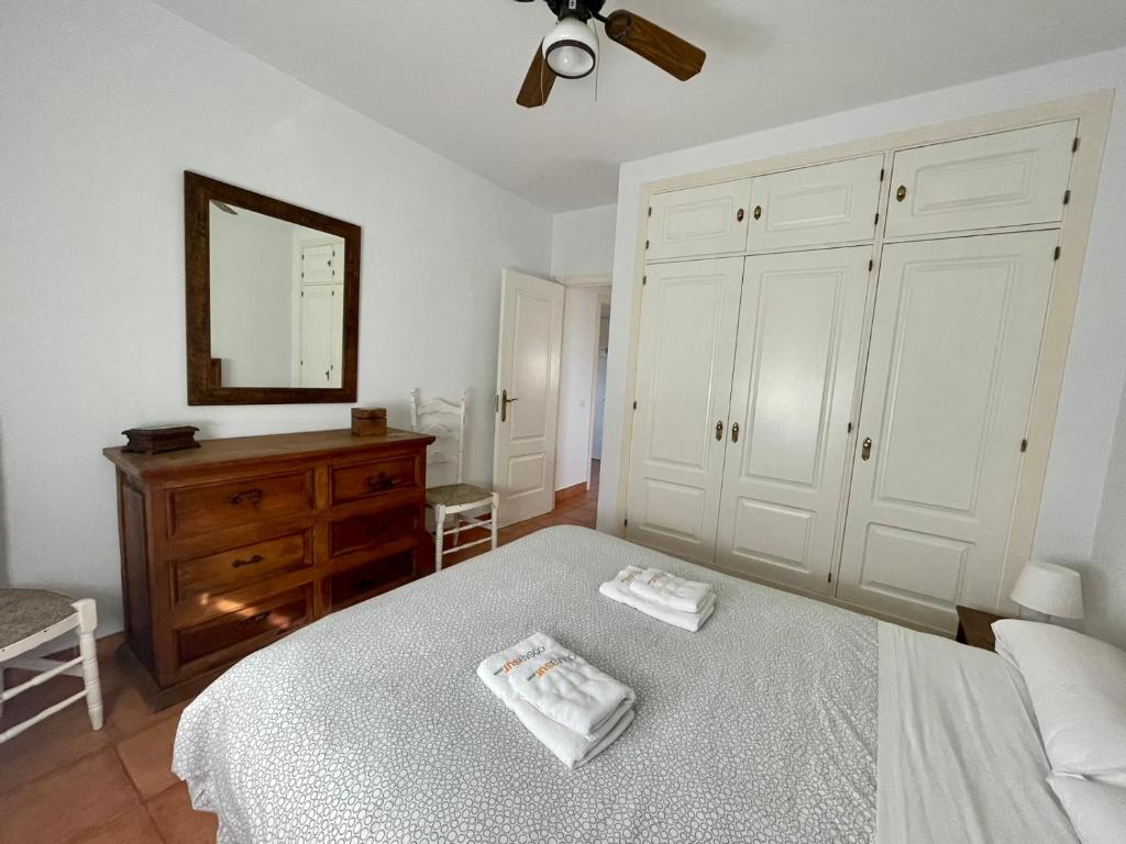 Postel nebo postele na pokoji v ubytování Apartamento Campo de Golf
