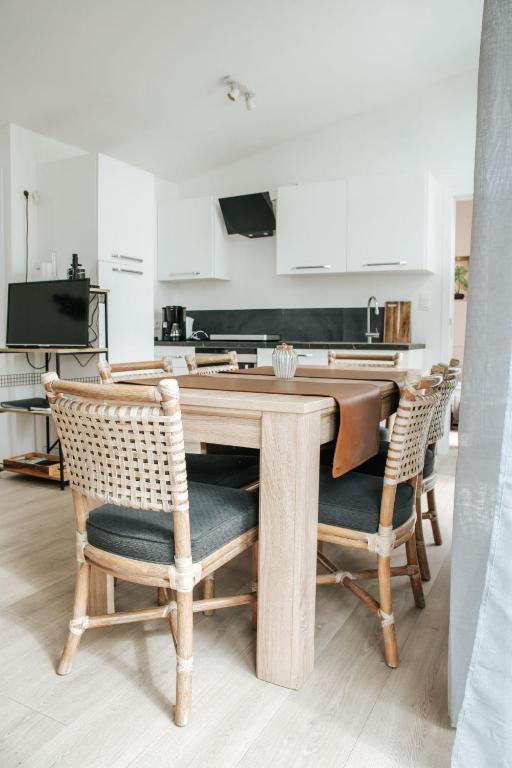 Kuchyň nebo kuchyňský kout v ubytování Trendy chalet aan visvijver