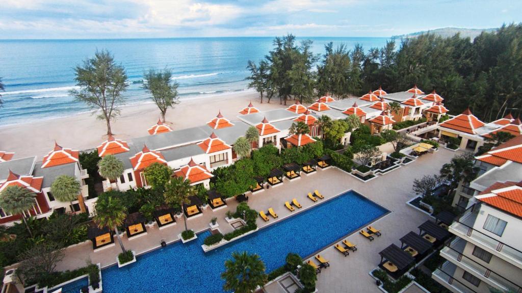 an aerial view of the resort and the beach at Mövenpick Resort Bangtao Beach Phuket in Bang Tao Beach