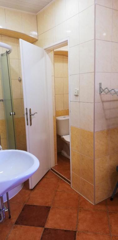 Koupelna v ubytování penzion U Soudu