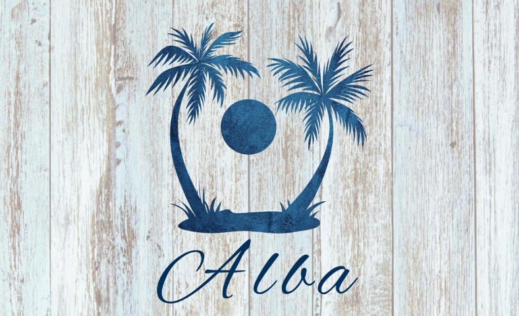 En logo, et sertifikat eller et firmaskilt på Alba b&b