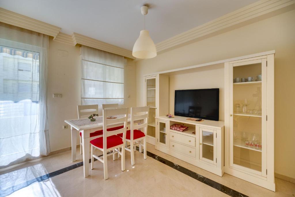 TV a/nebo společenská místnost v ubytování Apartamento Banana