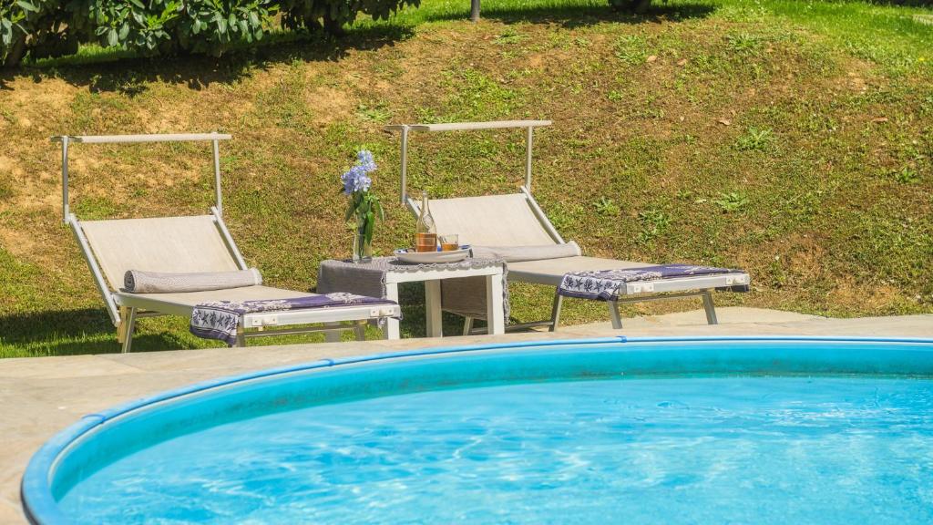 The swimming pool at or close to Ai Due Cuori 4, Emma Villas