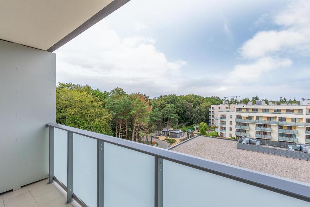 Balkón alebo terasa v ubytovaní Apartamenty Aquamarina Onyx by Noclegi Renters