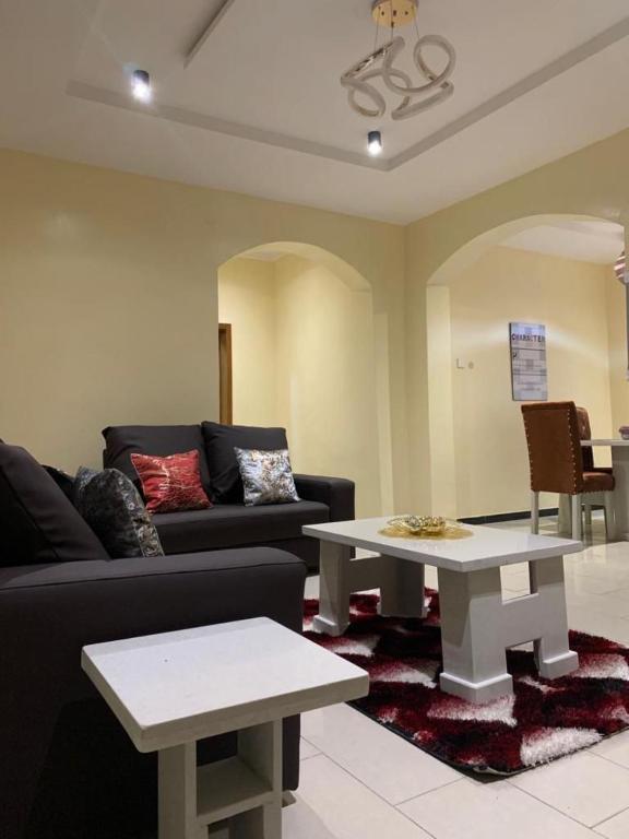 Posezení v ubytování Rehoboth Homes