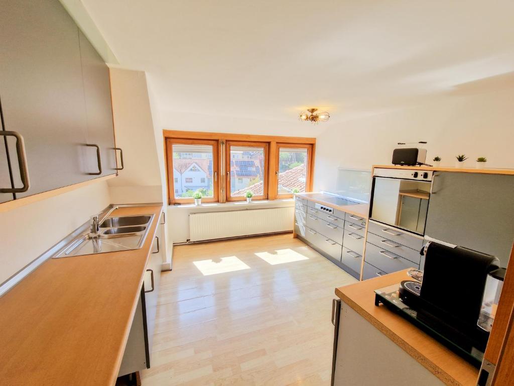 Kuchyň nebo kuchyňský kout v ubytování Apartment Dingworthstraße