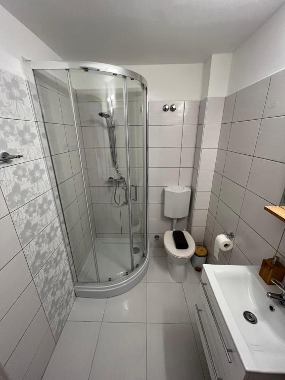 Koupelna v ubytování SunSet Beach Apartman
