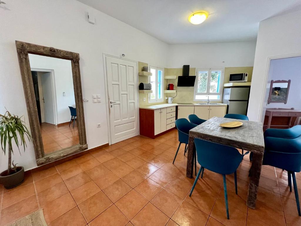 Kuchyň nebo kuchyňský kout v ubytování Family Villages Santorini