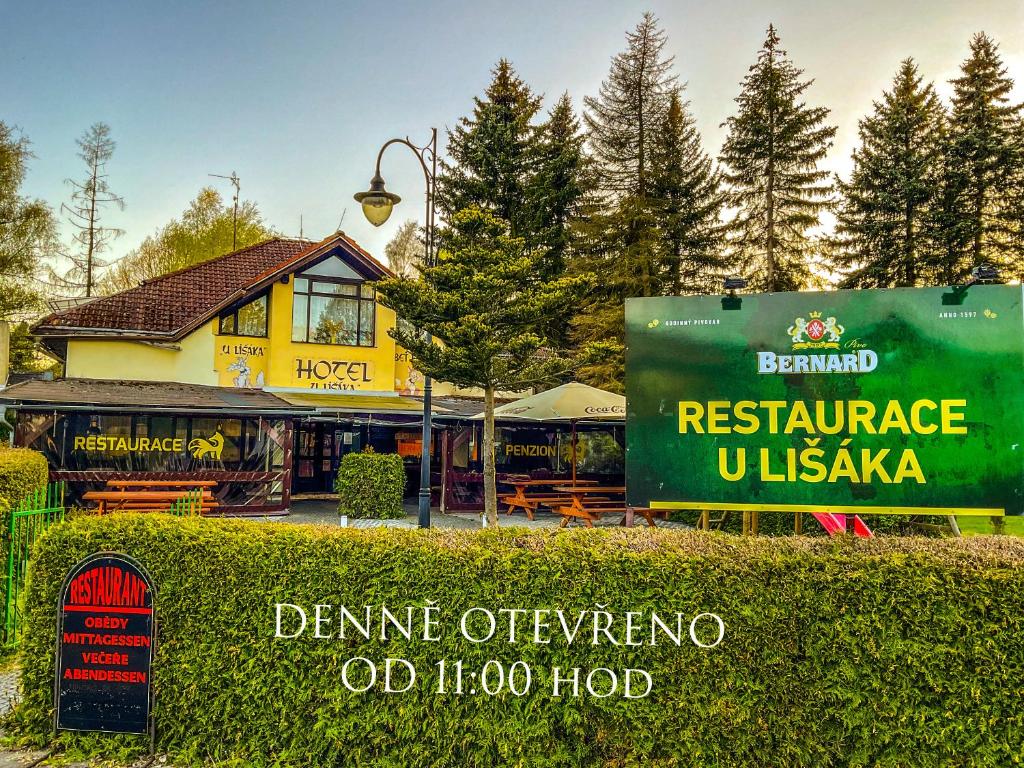 Certifikát, hodnocení, plakát nebo jiný dokument vystavený v ubytování Penzion U Lišáka