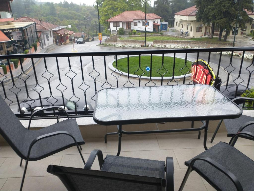 Balkón nebo terasa v ubytování Menta