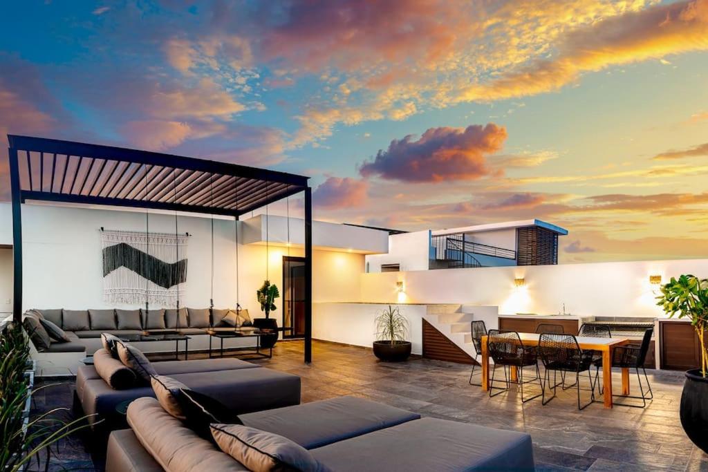 Posezení v ubytování Exclusivo Penthouse con Alberca privada y roof