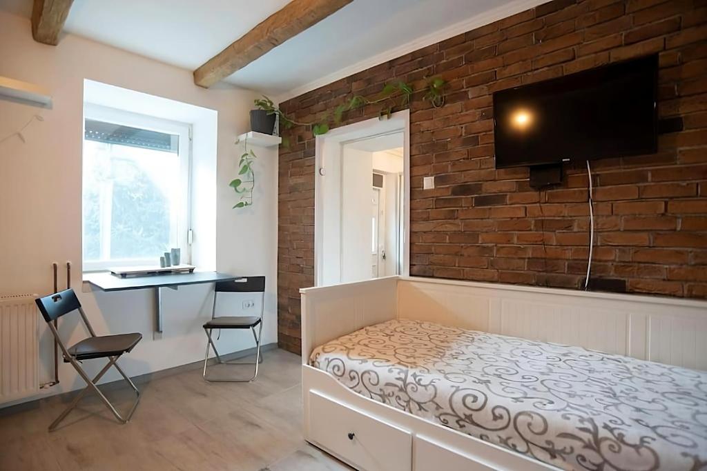 TV i/ili multimedijalni sistem u objektu Nordic Dream Apartment in Kikinda
