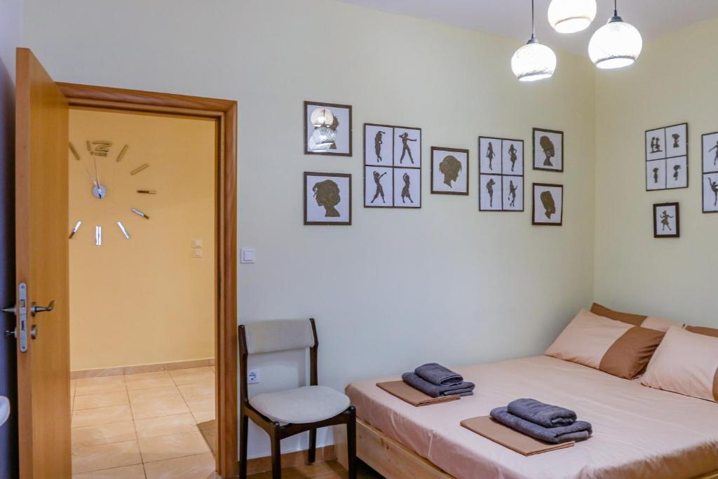 Postel nebo postele na pokoji v ubytování Lana's House
