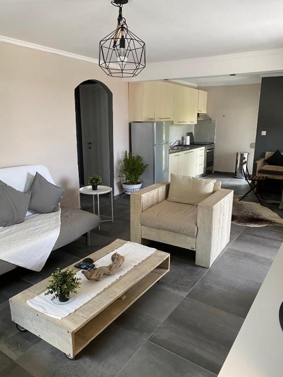 Kuchyň nebo kuchyňský kout v ubytování MK Residences