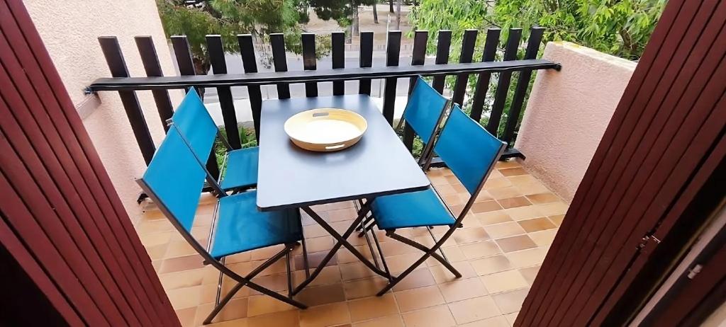 Balkón alebo terasa v ubytovaní Studio Marina - T2 Proche Plage