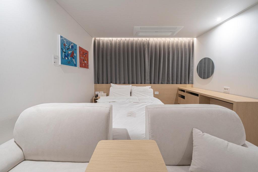Posezení v ubytování Aank Hotel Daejeon Yuseong 2nd