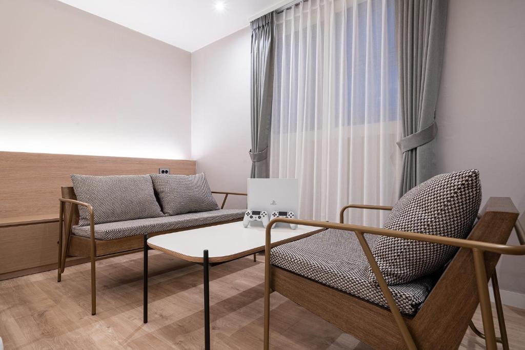 Posezení v ubytování Aank Hotel Daejeon Yongjeon 1st