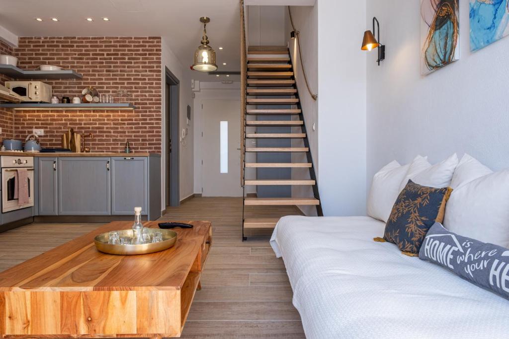 Kuchyňa alebo kuchynka v ubytovaní Ammos Lux Apartments Crete
