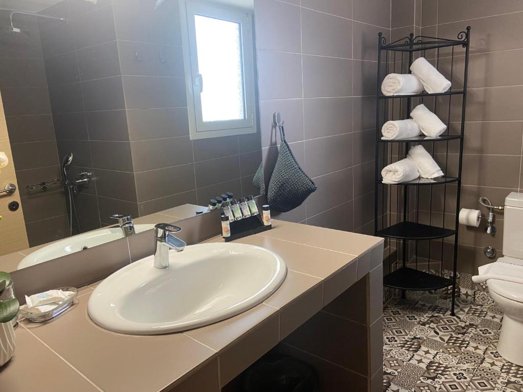 Koupelna v ubytování Connect Suites